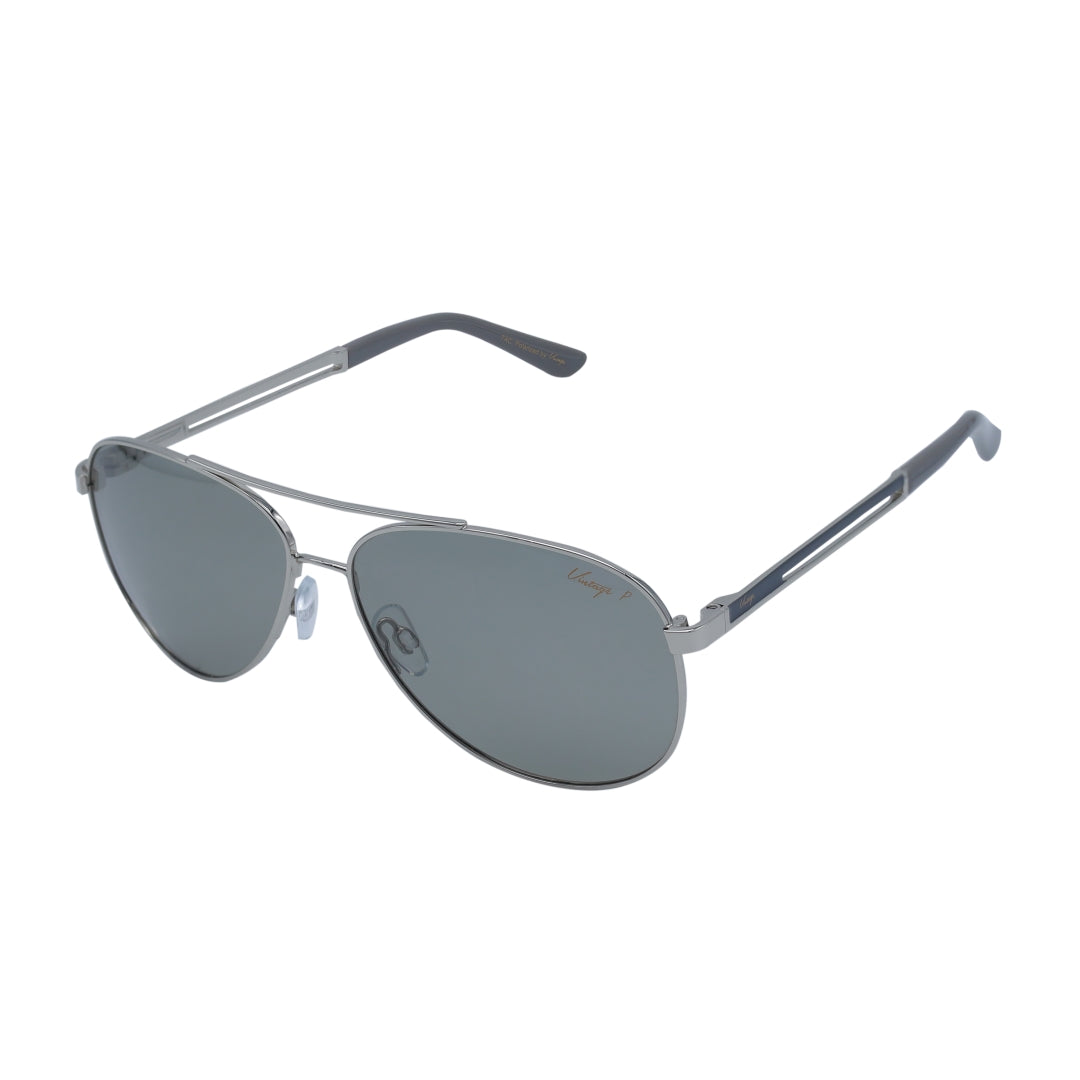 Vintage Nettle Vintage Black G-15 Full Rim| 400% UV Protection & Polarized| Premium & Stylish Aviator Metal Sunglasses for Men & Women (Medium)